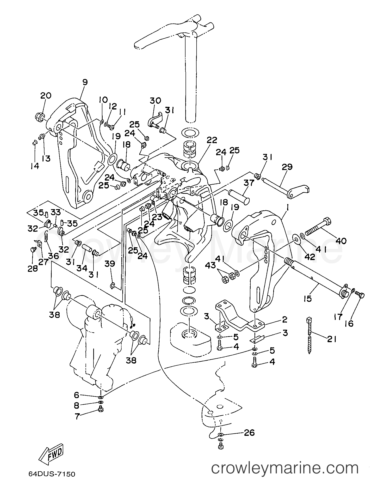 Yamaha Motors P150TLRX - BRACKET 1