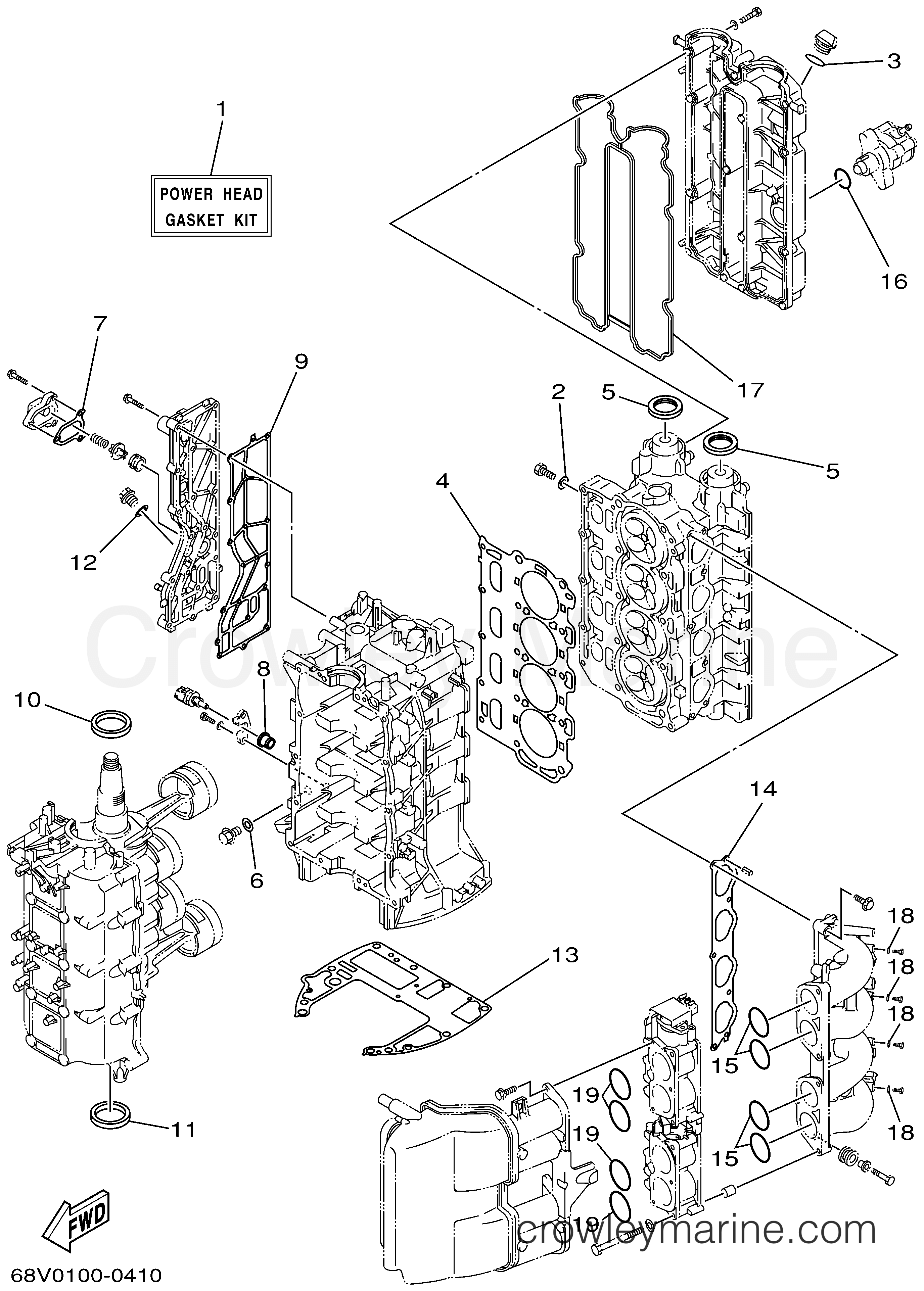 Yamaha Motors F115TLRA - REPAIR KIT 1