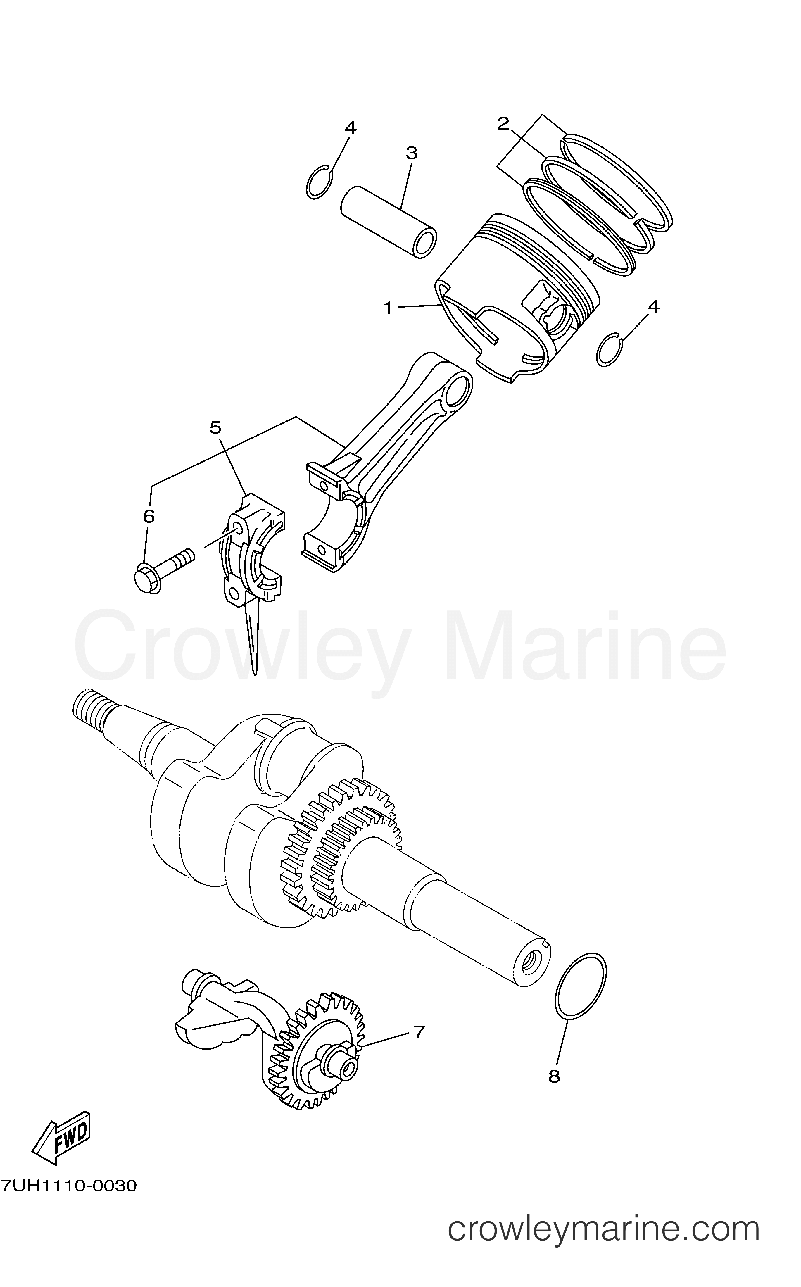 Yamaha Motors MZ360KHID3 - CRANKSHAFT PISTON