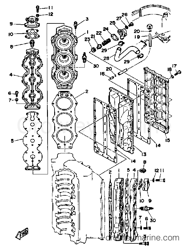 Yamaha Motors V6EXCELLF - CRANKCASE CYLINDER 2