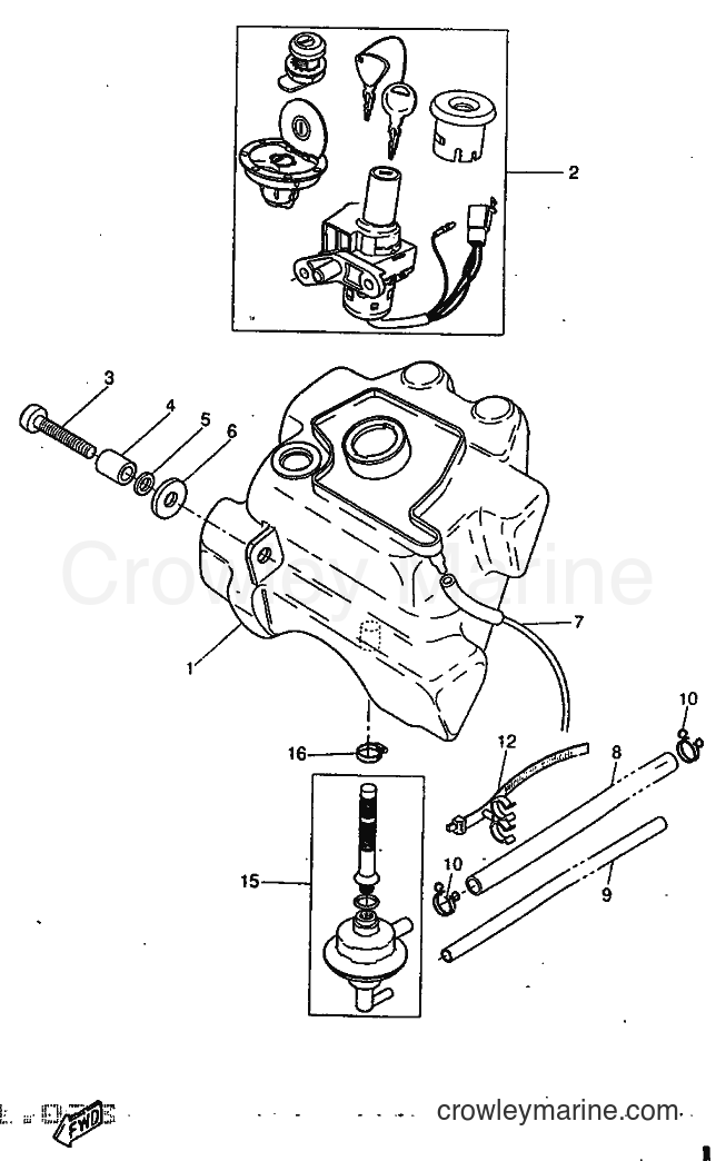 1997 Scooter YQ50 - YQ50 (5DN1) [999] - FUEL TANK