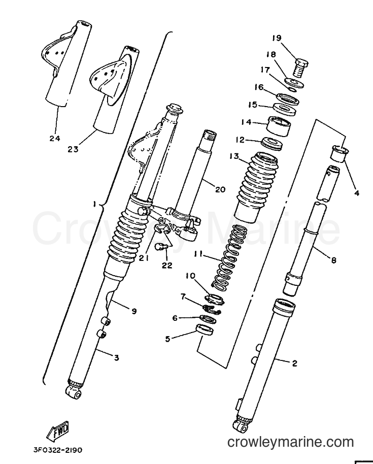 Yamaha Motors FS1 (2RV) [999] - FRONT FORK