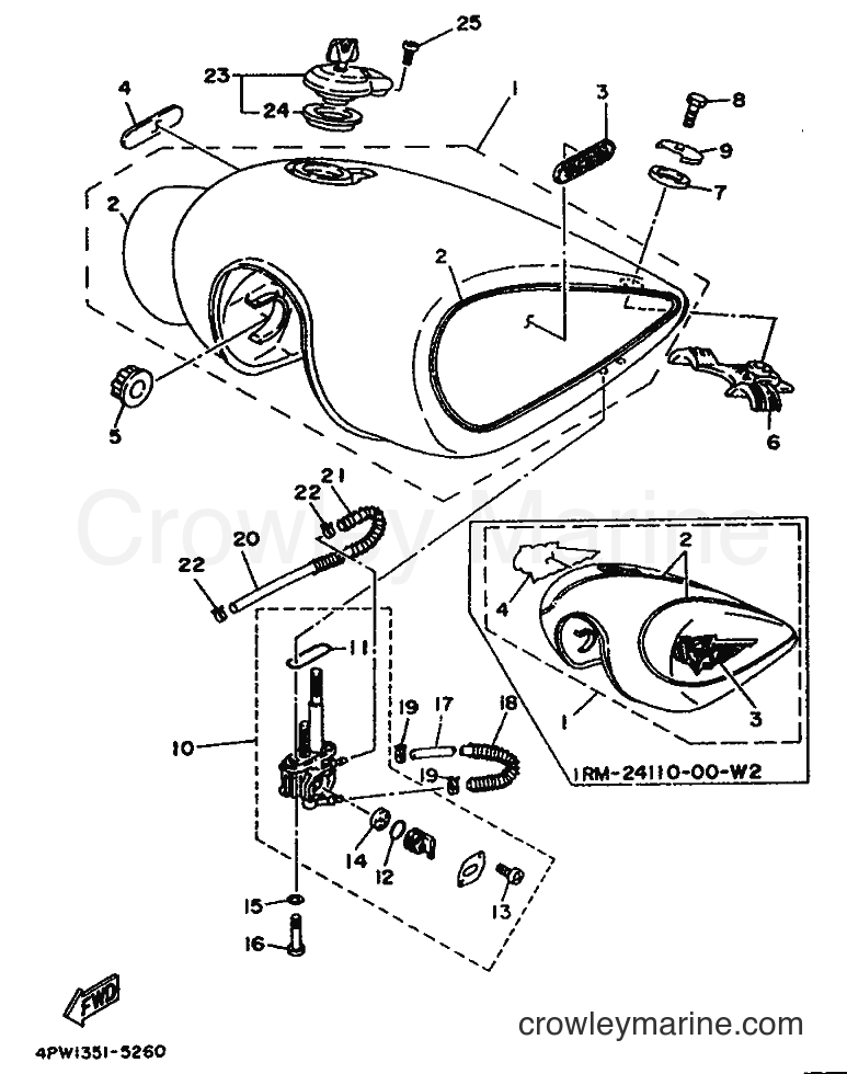 1995 Cruiser XV750 - XV750 (4PW2) [999] - FUEL TANK