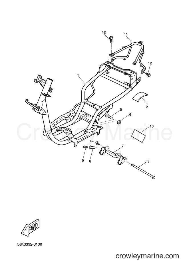 2001 Scooter CW50RS - CW50RS (5JK5) [010] - FRAME