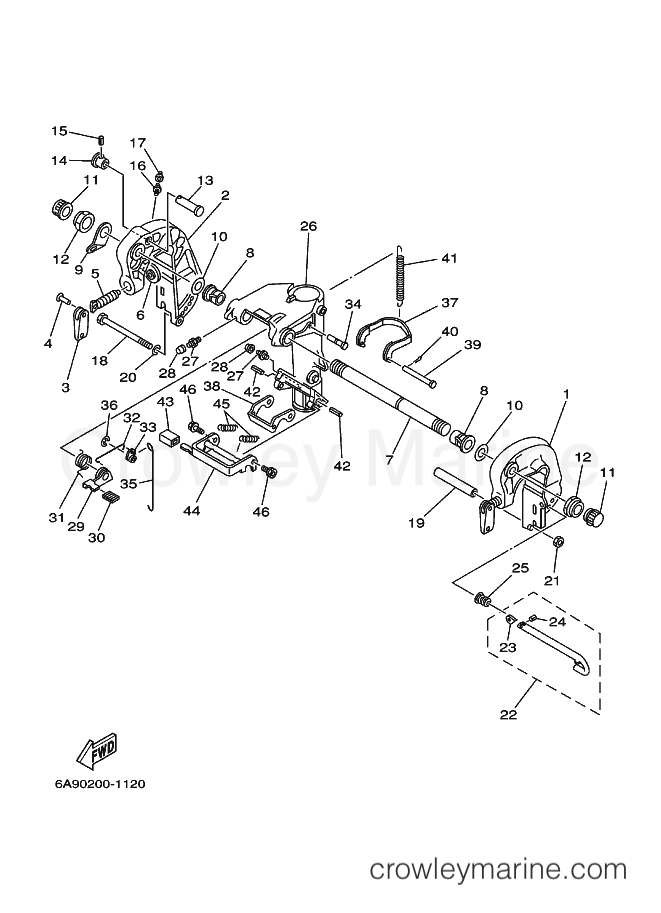 Yamaha Motors 20C (6A96) [080] - BRACKET 1