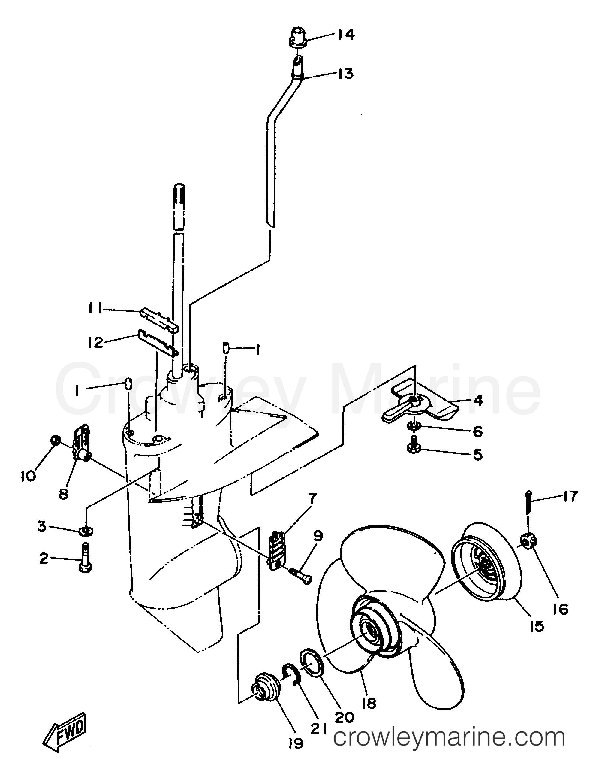 Yamaha Motors T9.9EXHV - LOWER CASING DRIVE 2