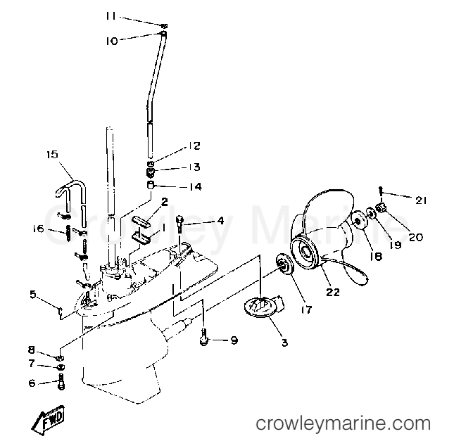 Yamaha Motors 70TLRQ - LOWER DRIVE 2