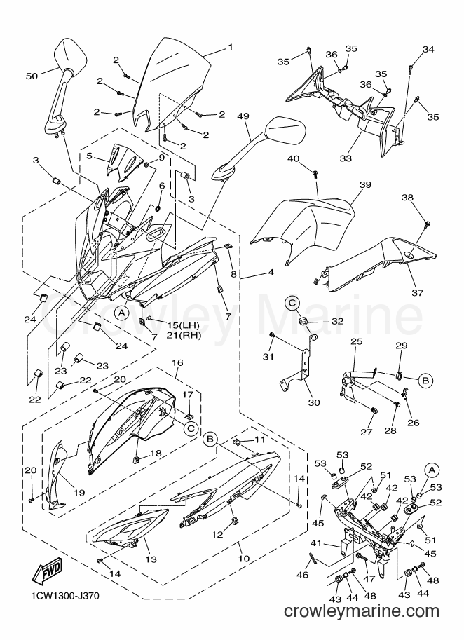 2014 Street Bike XJ6F - XJ6F (1CWP) [010] - COWLING 1