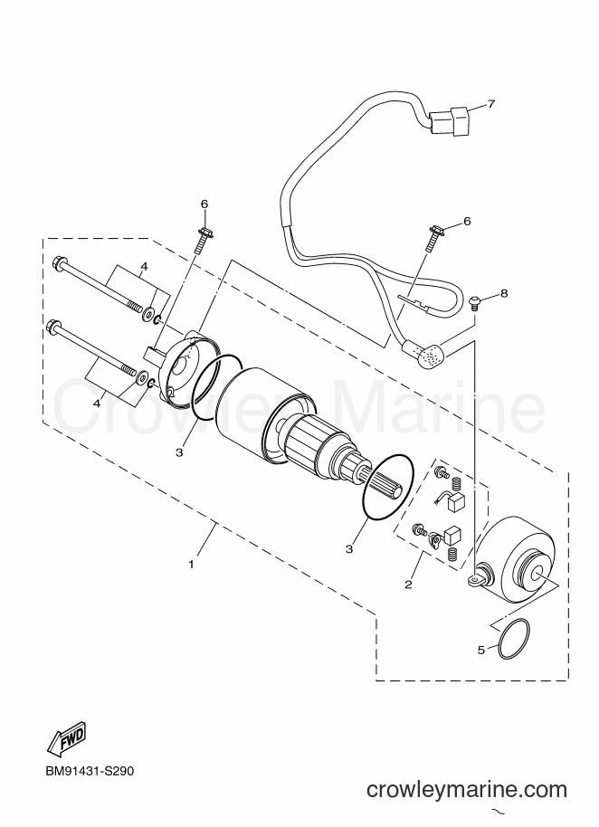 Yamaha Motors LTV125 (BM91) [010] - STARTING MOTOR