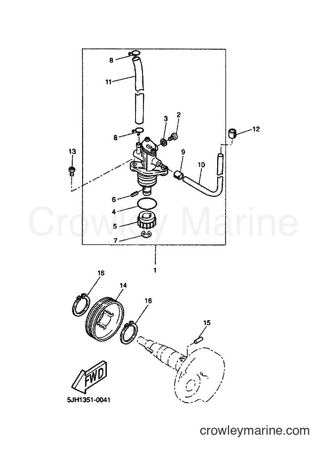 2000 Scooter EW50 - EW50 (5JH1) [040] - OIL PUMP