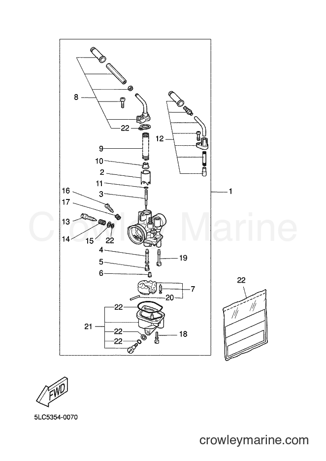 2001 Scooter YQ50 - YQ50 (5KFA) [010] - CARBURETOR