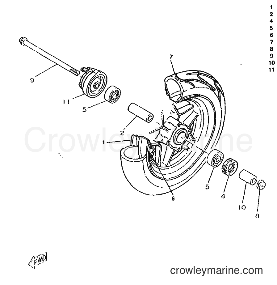 1995 Scooter CW50RS - CW50RS (4VA1) [999] - FRONT WHEEL