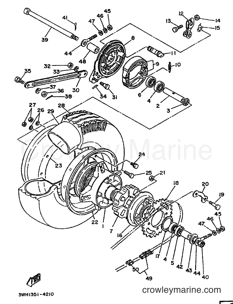 1990 Scooter LB50-2AM - LB50-2AM (3WH1) [999] - REAR WHEEL