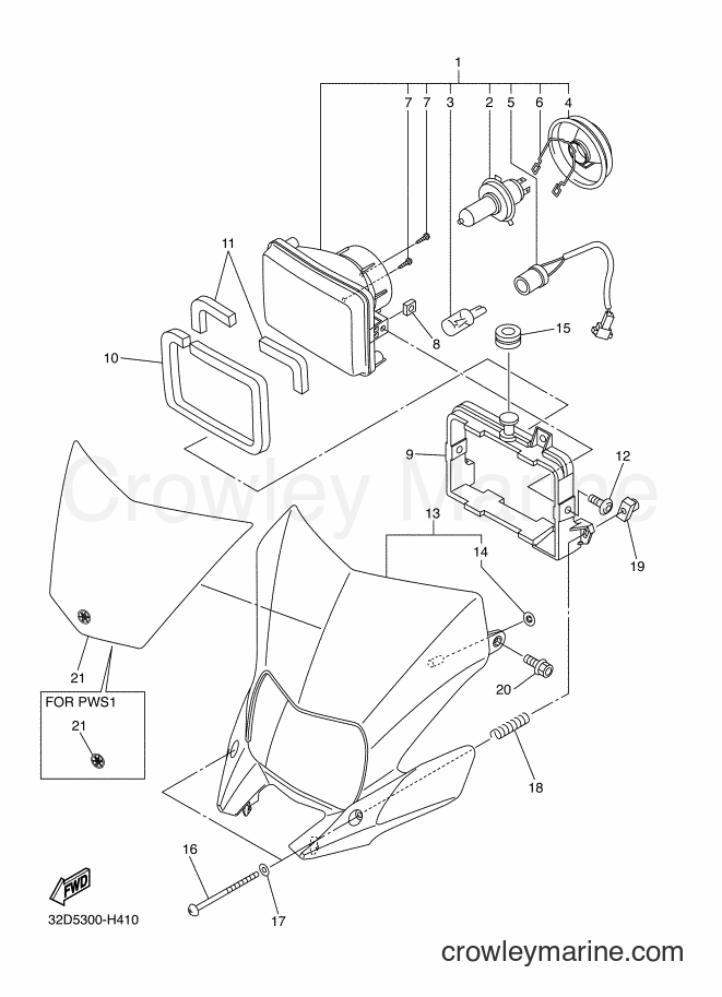 2009 Dirt Bike WR250R - WR250R (32D5) [010] - HEADLIGHT
