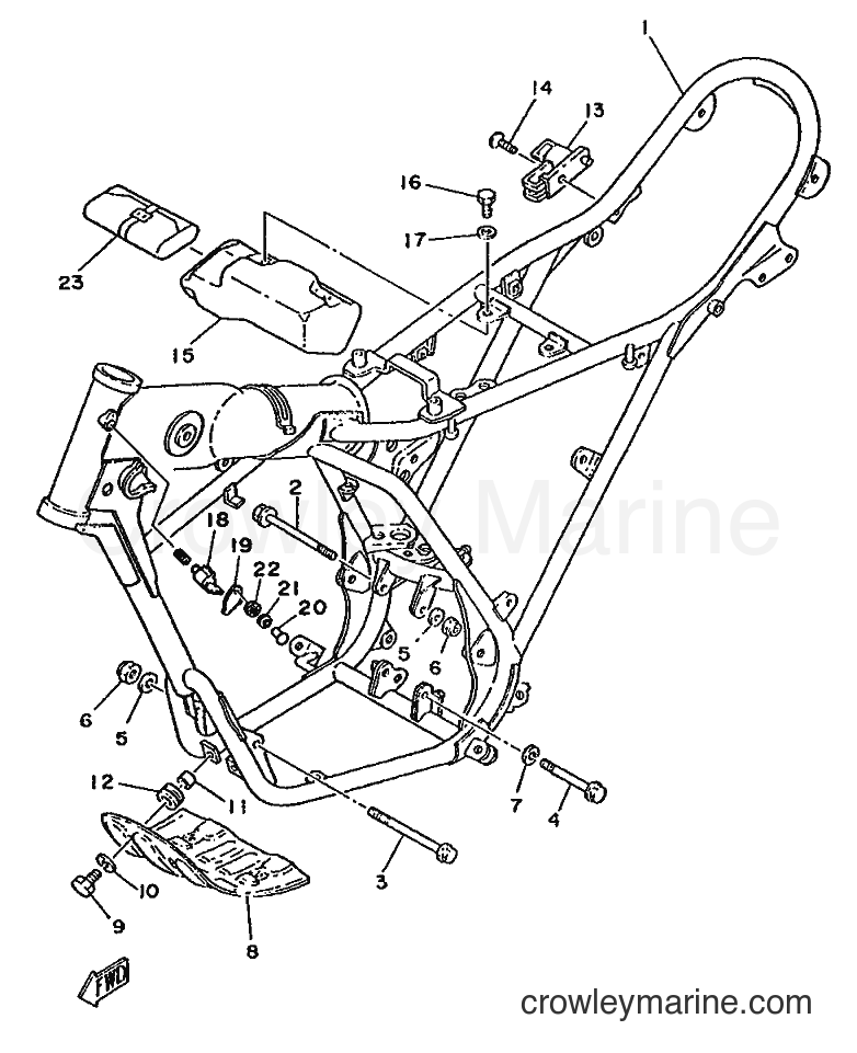 1986 Dirt Bike DT125-MX - DT125-MX (4J3) [999] - FRAME