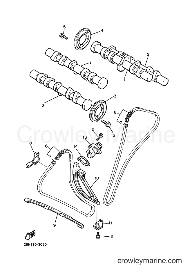 Yamaha Motors XVZ1300A (4YP2) [020] - CAMSHAFT & CHAIN