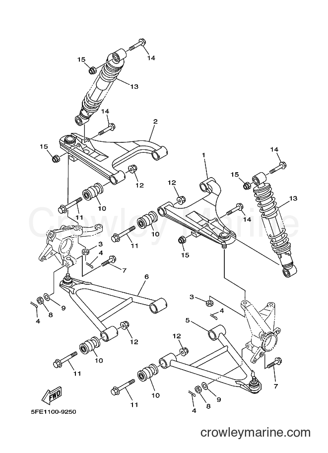1999 ATV YFM350FWB - YFM350FWB (5FT4) [020] - FRONT SUSPENSION & WHEEL