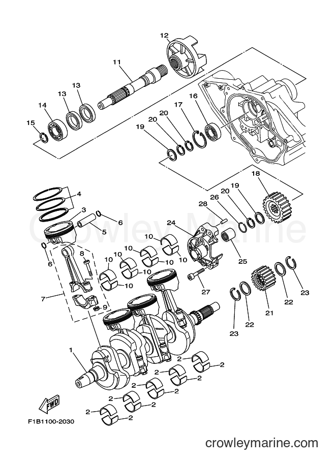 Yamaha Motors ENG FOR FZ1000A (60EA) [030] - CRANKSHAFT & PISTON