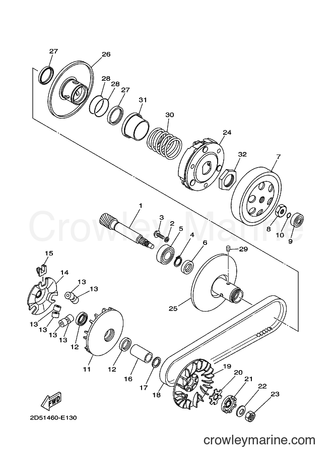 2006 Scooter AT115C - AT115C (2D51) [010] - CLUTCH