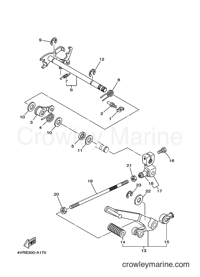 Yamaha Motors XVS650 (5FBJ) [010] - SHIFT SHAFT
