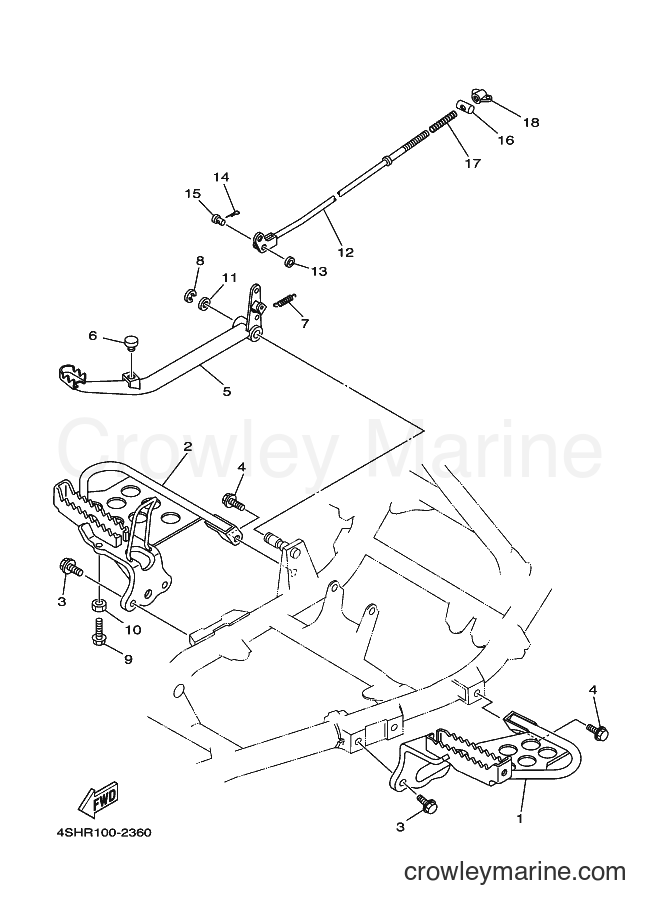 2004 ATV YFM400FW - YFM400FW (4SHX) [010] - STAND & FOOTREST