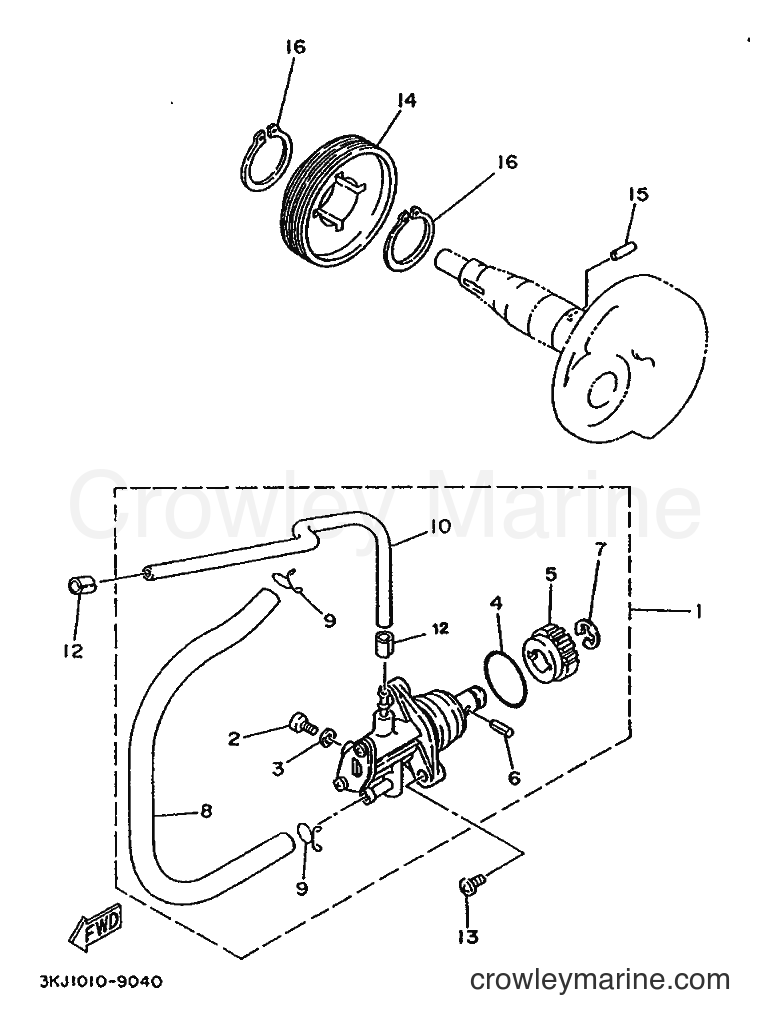 1995 Scooter YE80 - YE80 (4JC4) [999] - OIL PUMP