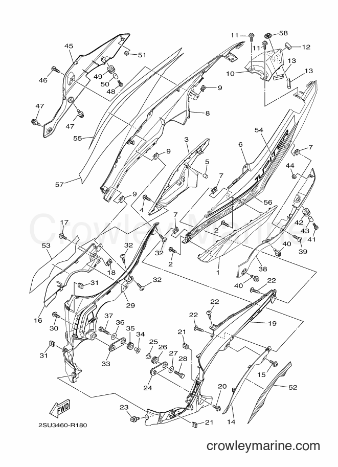 Yamaha Motors T115FSE (2SU3) [010] - SIDE COVER