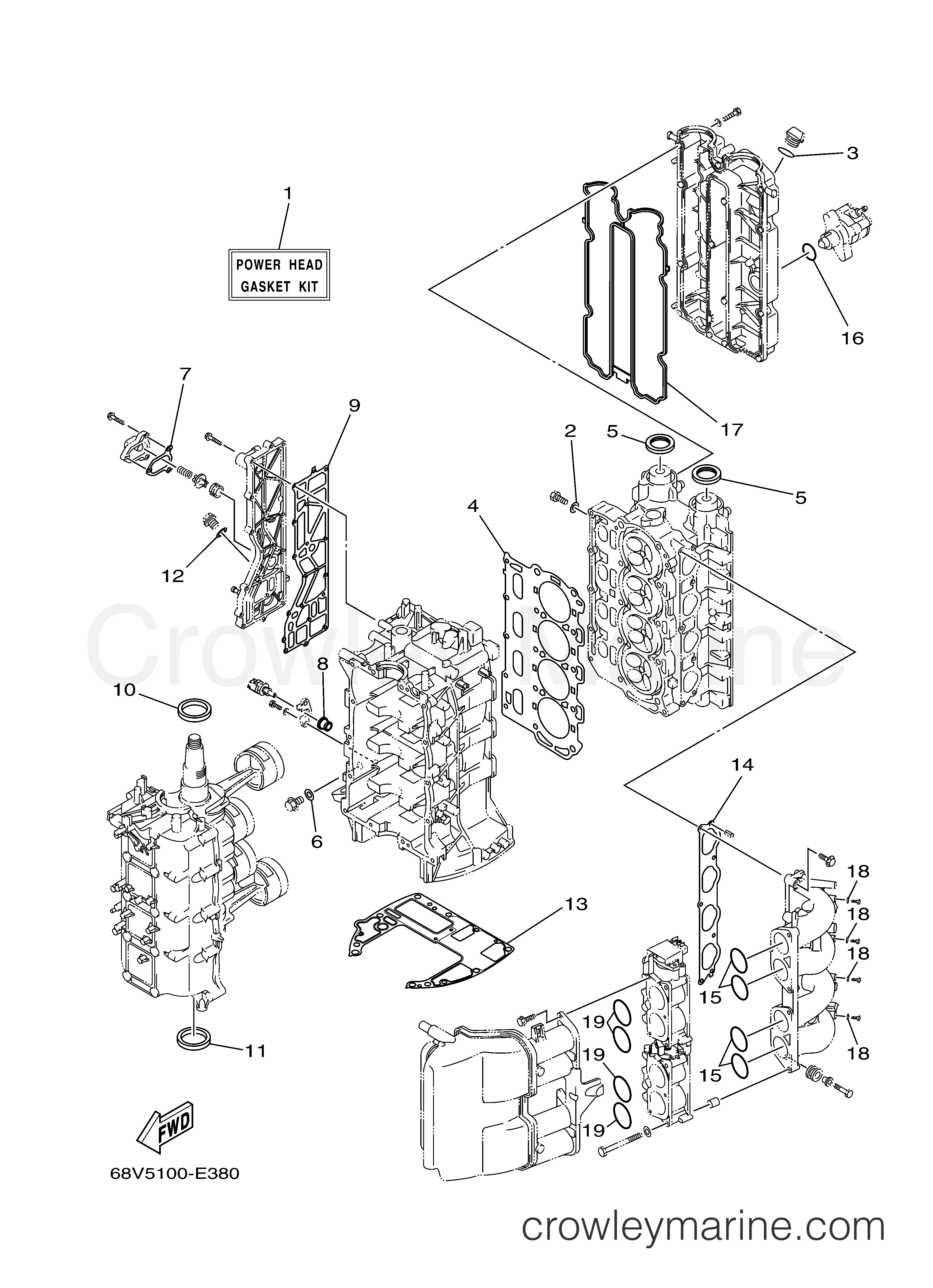 Yamaha Motors F115TLR - REPAIR KIT 1