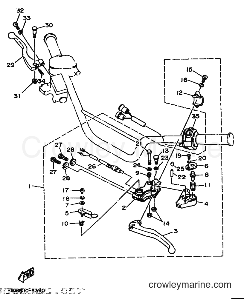 1997 ATV YFM350X - YFM350X (3GDL) [010] - HANDLE SWITCH & LEVER