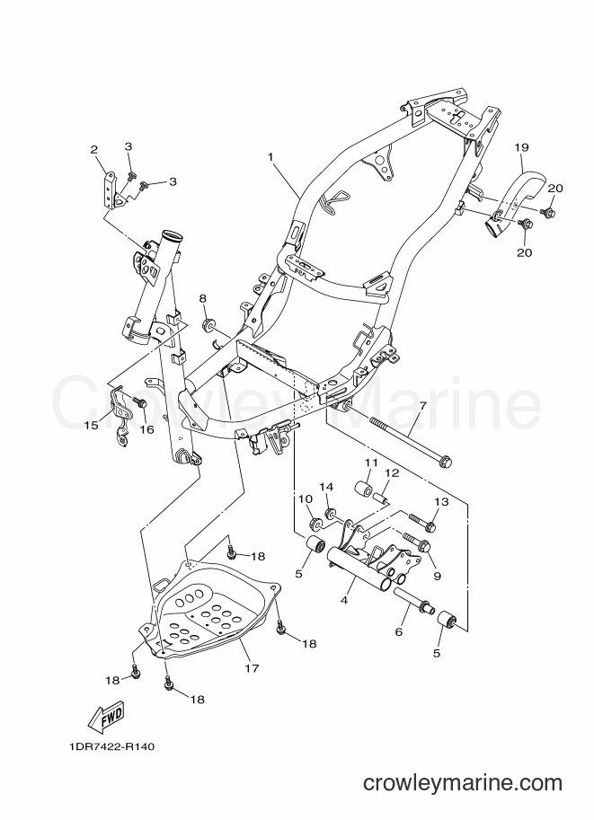 Yamaha Motors XC115S (1DR7) [010] - FRAME