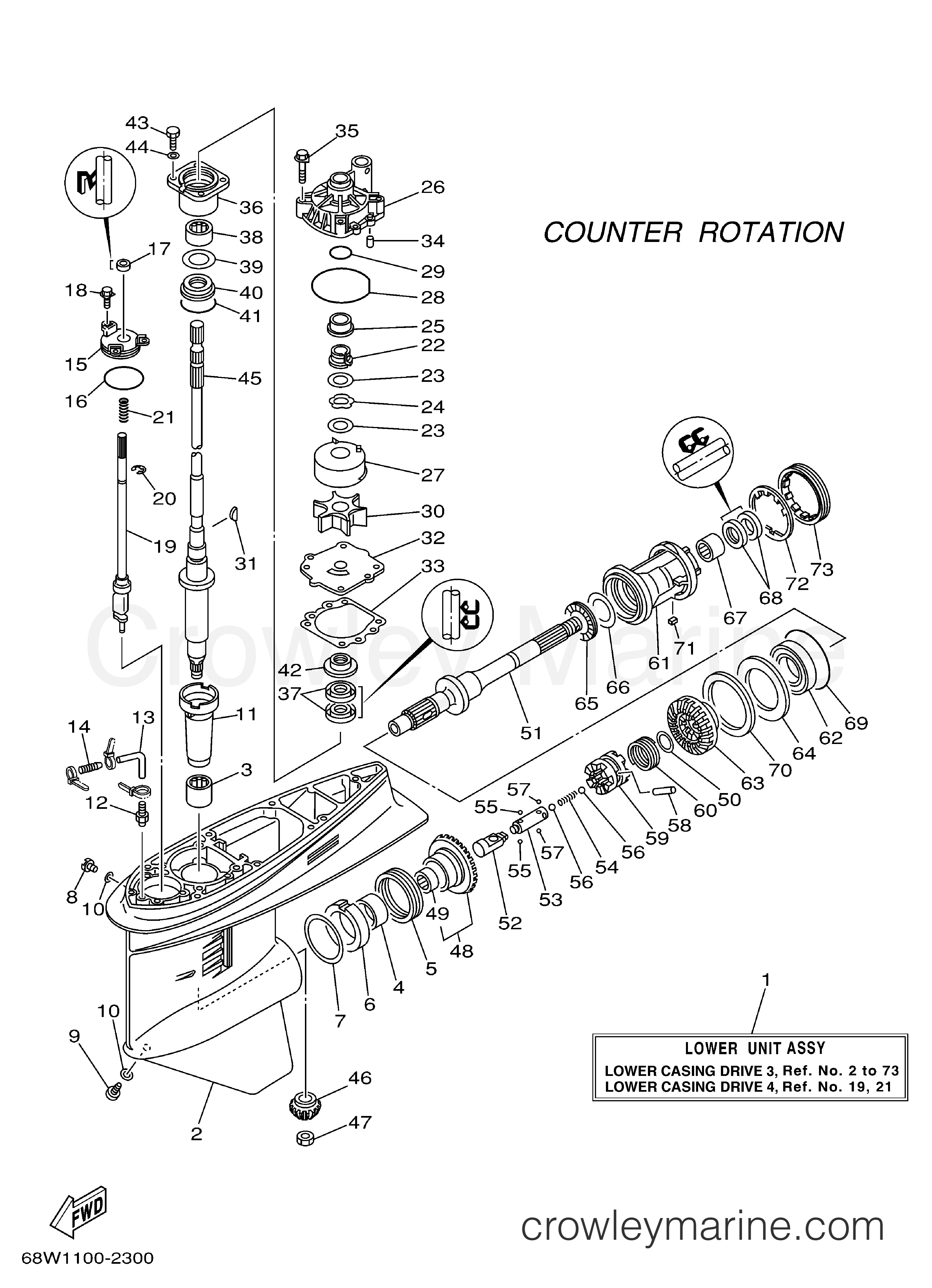 Yamaha Motors LF115TXRD - LOWER CASING DRIVE 3 LF115