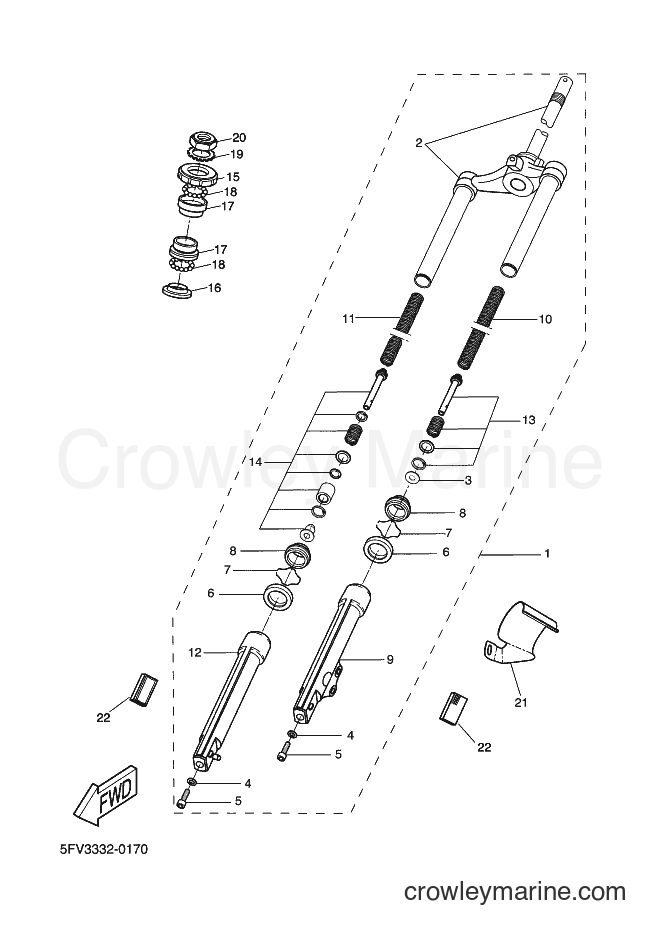 Yamaha Motors YH50 (5PF4) [010] - FRONT FORK