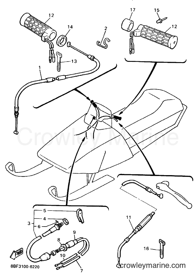 Yamaha Motors VT480 (8BK4) [010] - CONTROL CABLE