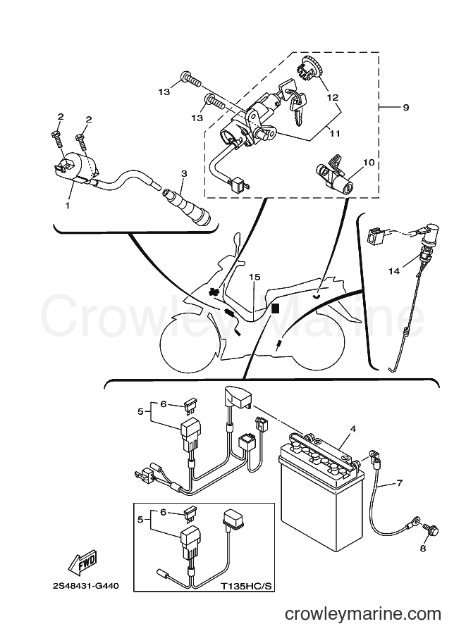 2008 Scooter T135HC - T135HC (2S48) [010] - ELECTRICAL 1