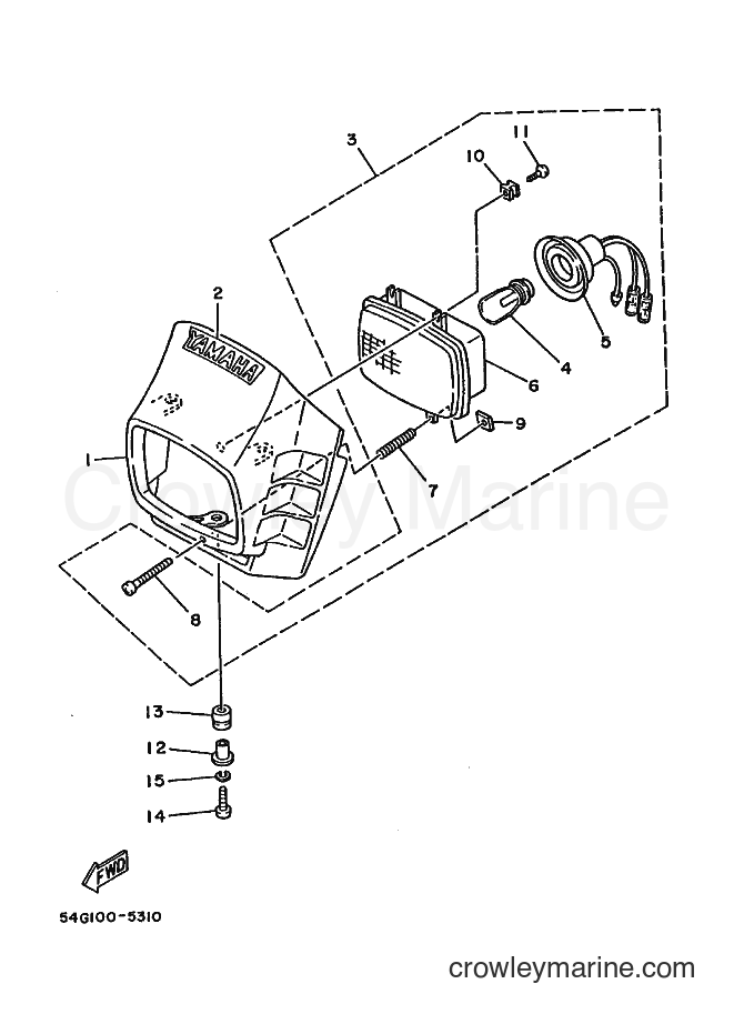 1988 Dirt Bike BW350 - BW350 (2JN0) [020] - HEADLIGHT