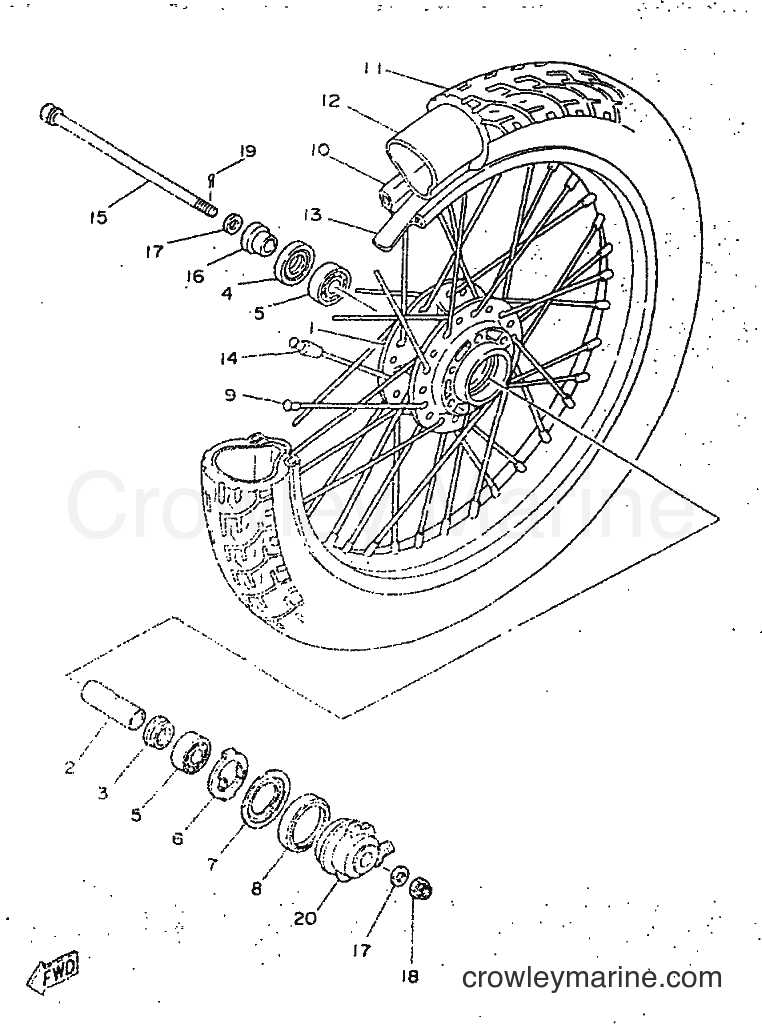 1998 Street Bike SR250 - SR250 (21L2) [010] - FRONT WHEEL
