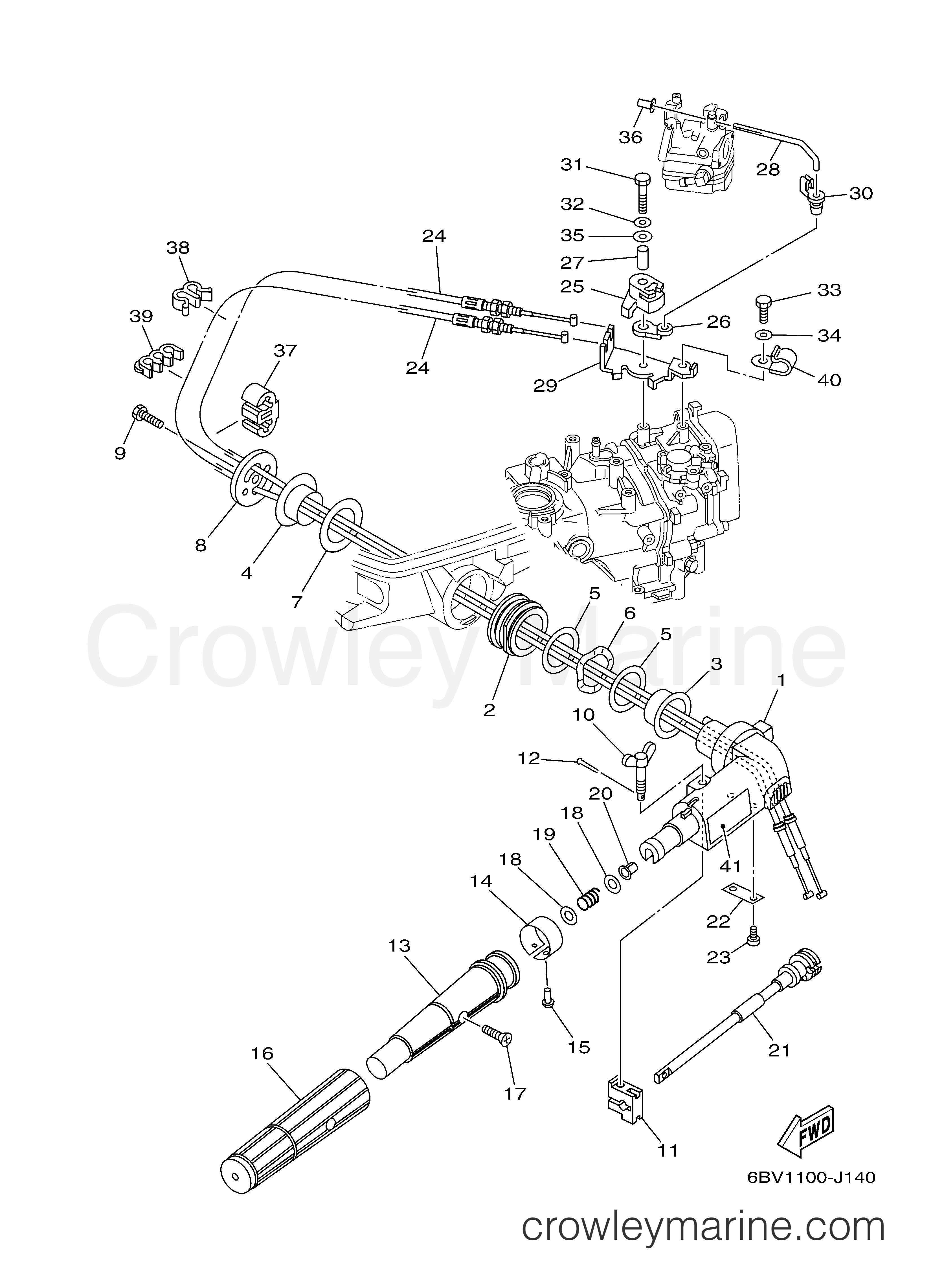 Yamaha Motors F4LMHA - STEERING