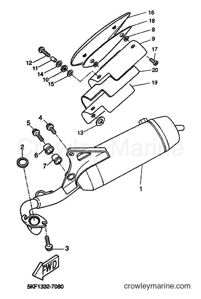 1999 Scooter YQ50 - YQ50 (5KF1) [010] - EXHAUST