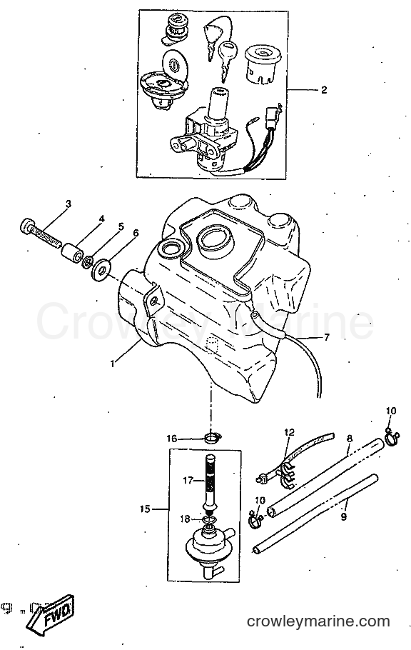 1998 Scooter YQ50 - YQ50 (5CK2) [010] - FUEL TANK