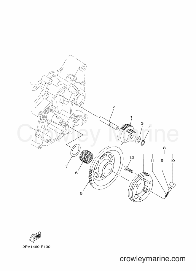 Yamaha Motors T150 (2PV8) [010] - STARTER CLUTCH