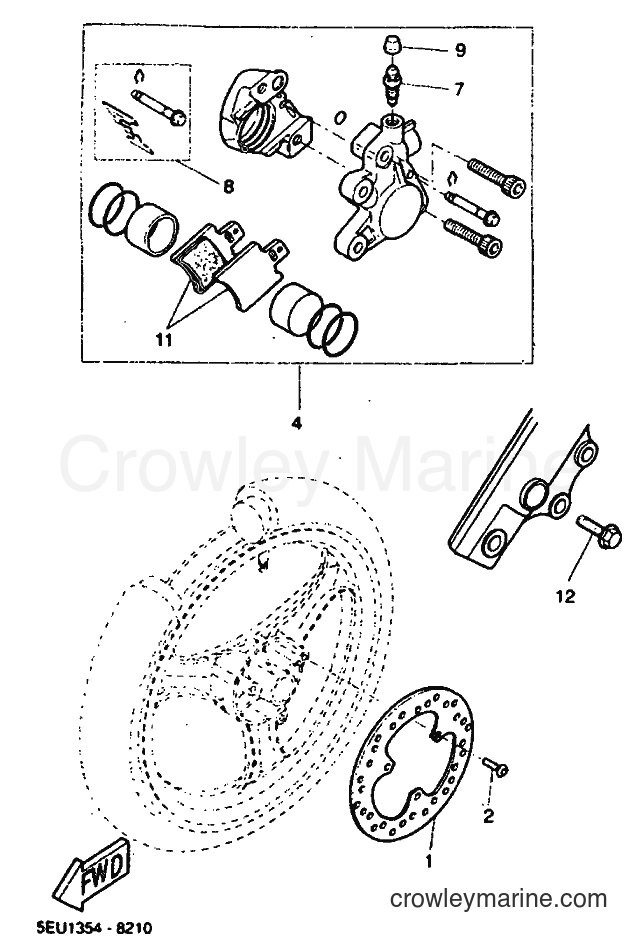 1999 Scooter YH50 - YH50 (5JB2) [030] - FRONT BRAKE CALIPER