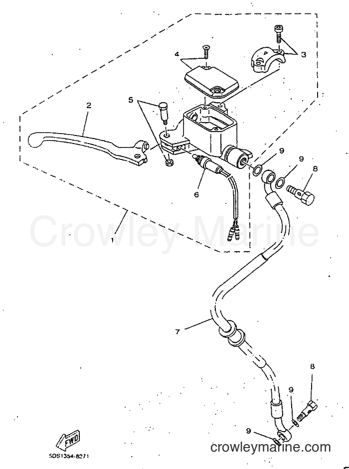 1998 Scooter YP125E - YP125E (5DS8) [010] - FRONT MASTER CYLINDER