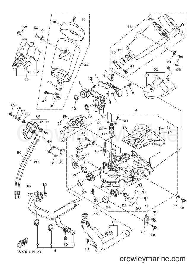 Yamaha Motors VMX17 (2CEP) [010] - EXHAUST