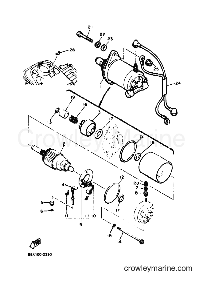 1992 Snowmobile ET410TR - ET410TR (89X1) [010] - STARTING MOTOR
