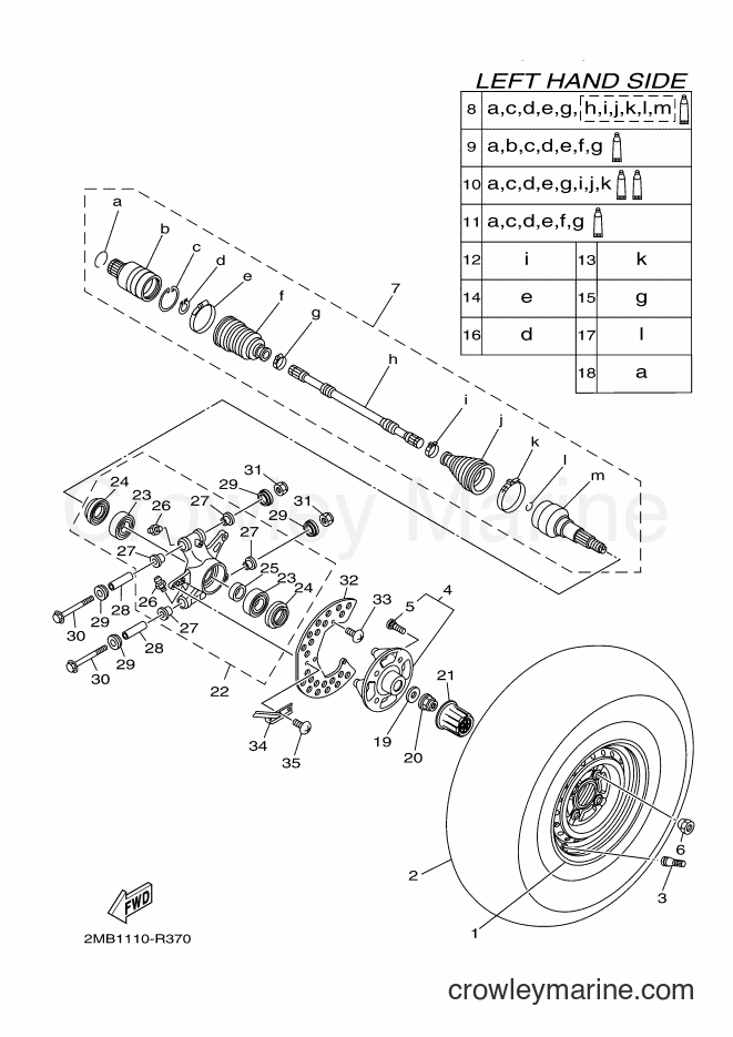 Yamaha Motors YXM700E (B42E) [010] - REAR WHEEL