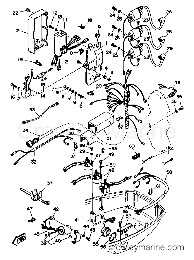 Yamaha Motors 70ETLD - ELECTRIC PARTS
