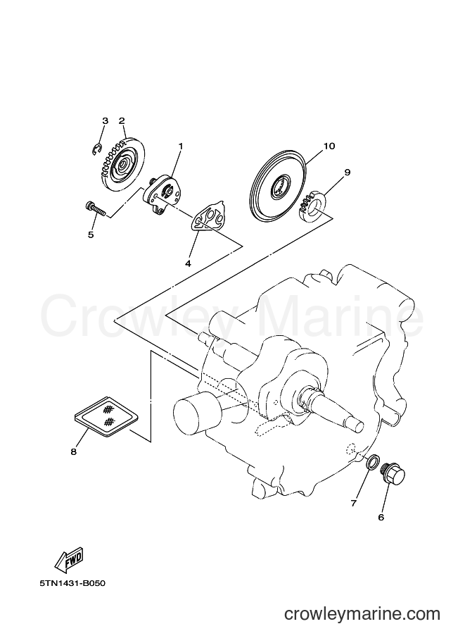 2013 Scooter T110C - T110C (40B6) [010] - OIL PUMP