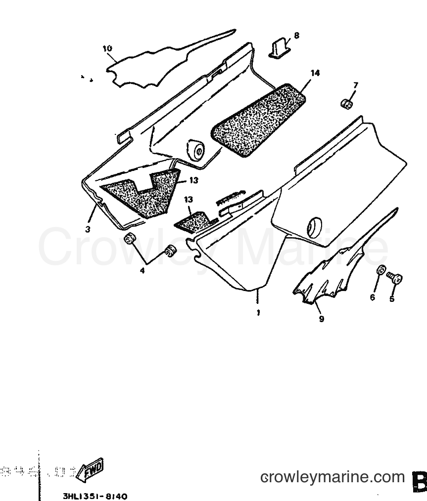 1988 Scooter DT50R - DT50R (3HL2) [999] - SIDE COVER