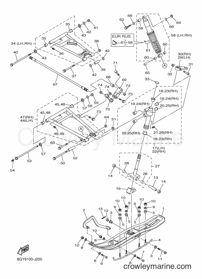 2010 Snowmobile RX10MS - RX10MS (8GYA) [010] - SKI