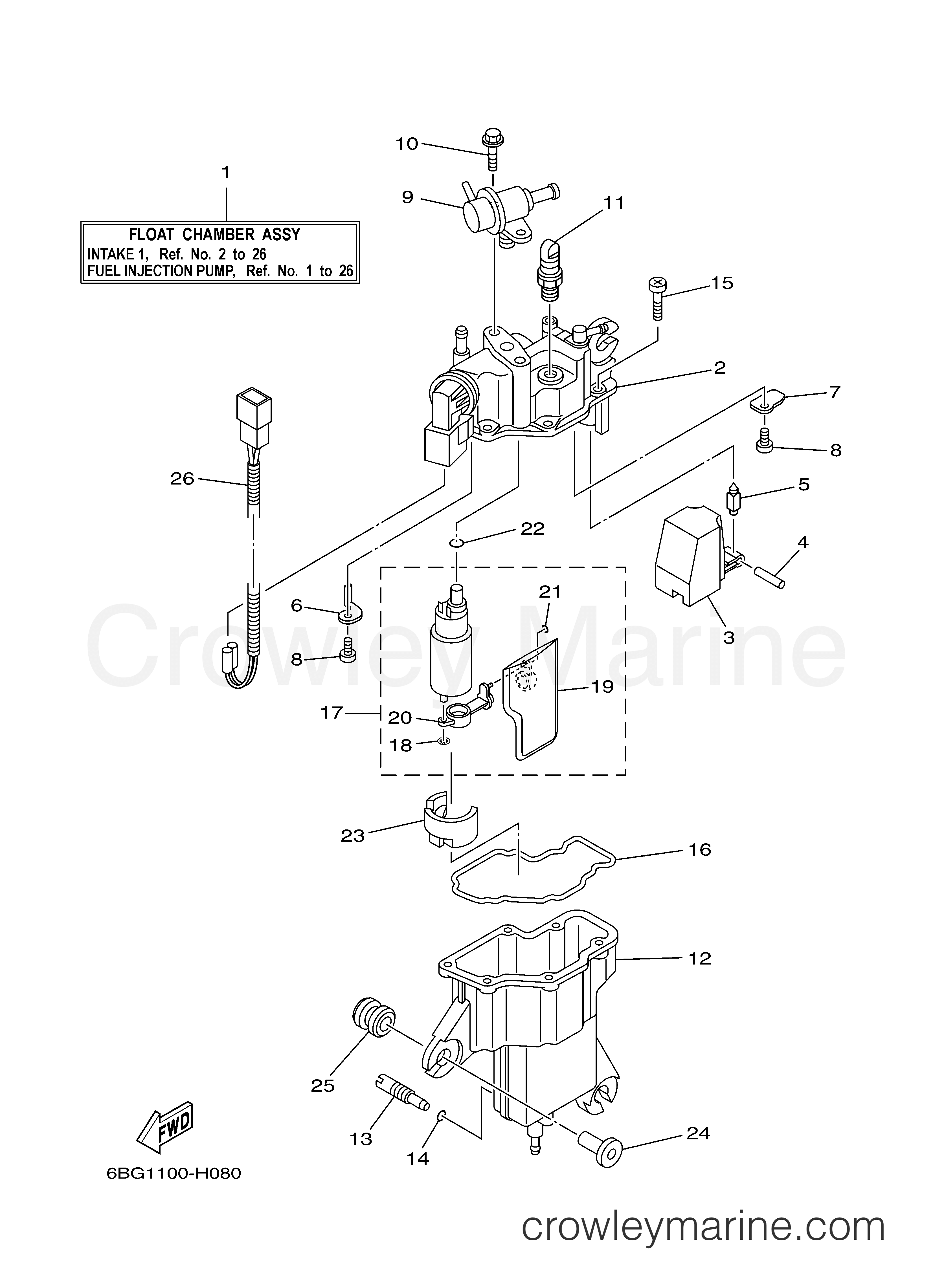 Yamaha Motors F40LA - FUEL INJECTION PUMP 1